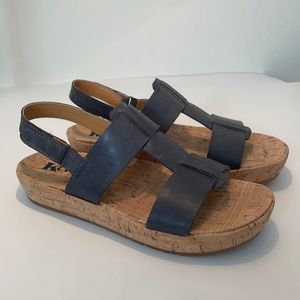 New! Korks by Korkease Navy sandals size 7